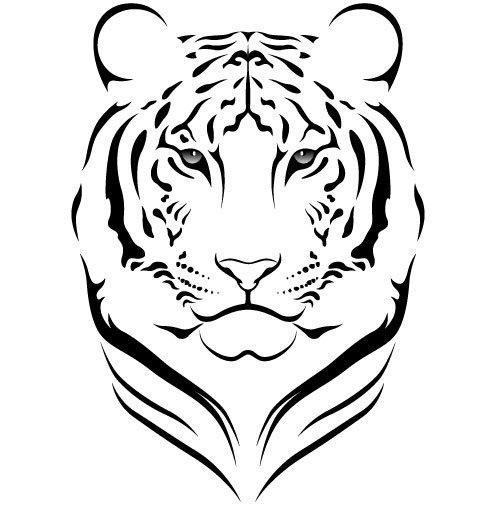 Set of Tiger vector picture art 15  