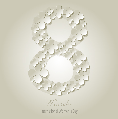 8 March Womens Day background with lilac flowers vector 01  