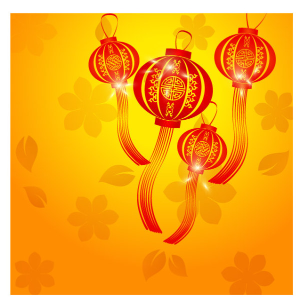 Beautiful Lantern vector material  