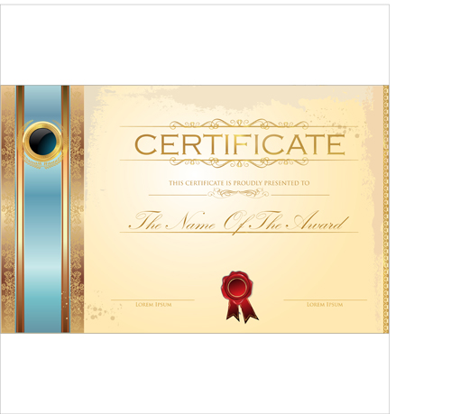 Best Certificate template design vector 05  
