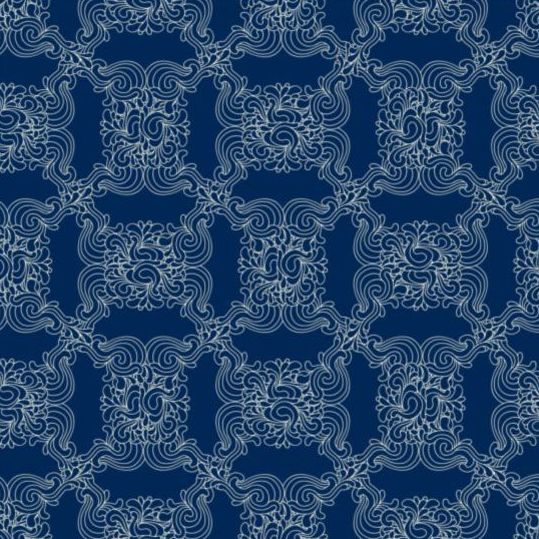 Blå dekor mönster sömlösa vektorer 04  