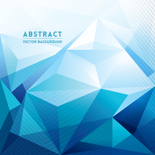 Blue style geometric polygonal background vector  