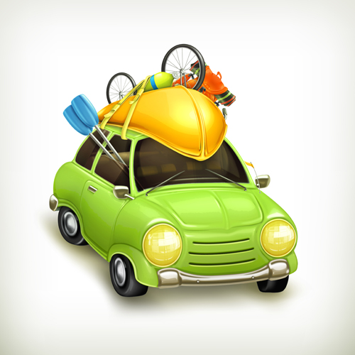 Cartoon Car Cute vector graphics set 03  
