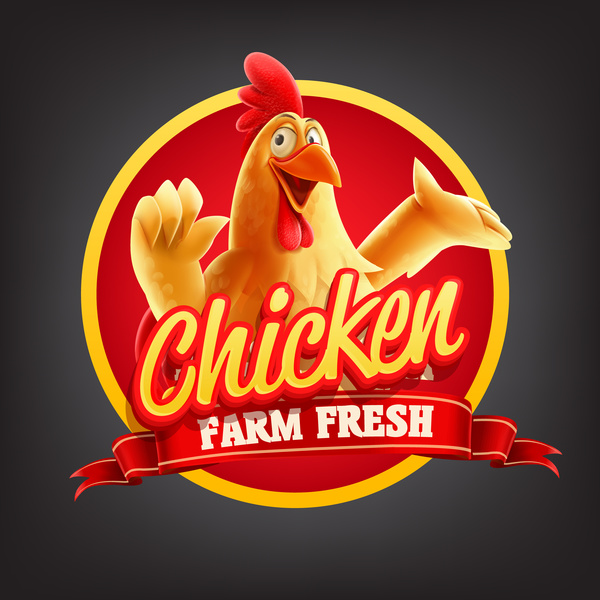 Chicken banner vector illustration  