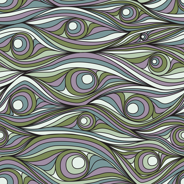 Farbige Welle dekoratives Muster nahtloser Vektor 03  