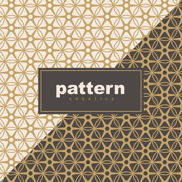 Creative golden seamless pattern vector 01  