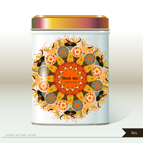 Delicate product package box cover vector 03  