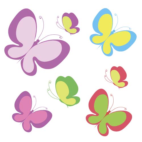 Elegant butterflies background art vectors 03  