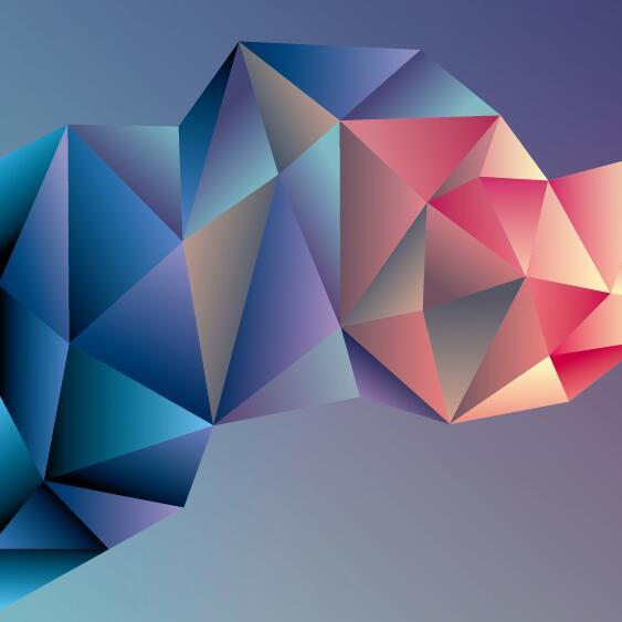 幾何学ポリゴンは背景ベクトル材料を抽象化する03  