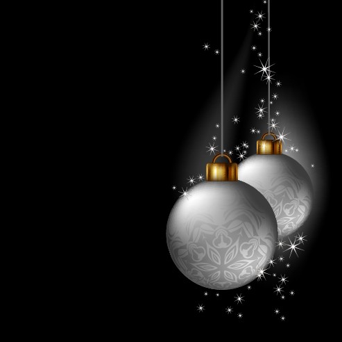 Golden Christmas balls 2014 background vector 08  