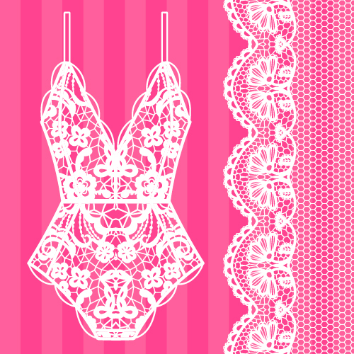 Lace with underwear vector design 01  