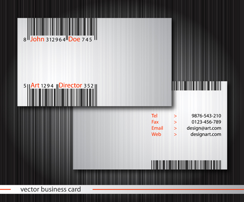 Modern business cards front and back template vector 08  
