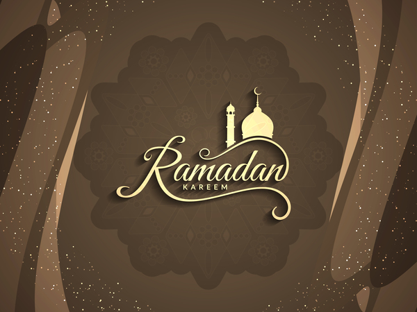 Ramadan Kareem greeting card vectors set 05  