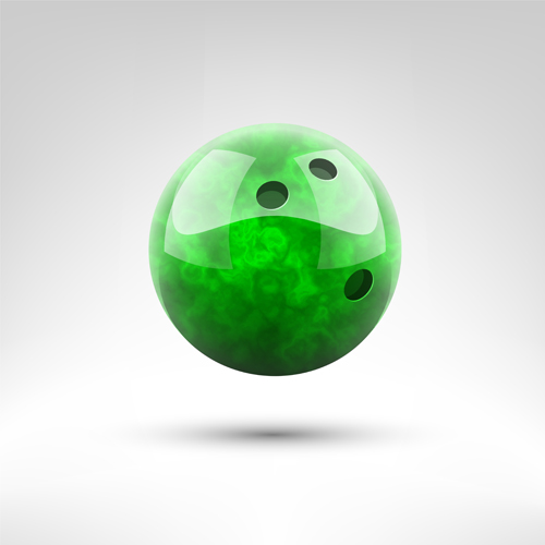 Realistic bowling ball vector design 03  