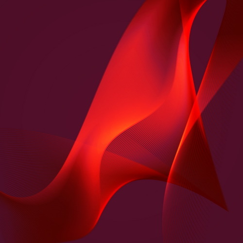 Red wavy background abstract vector 04  
