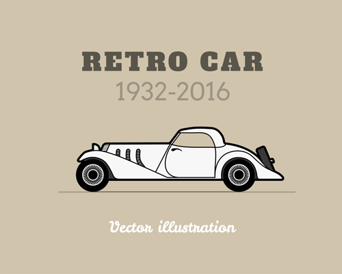 Retro car poster vector design 12  