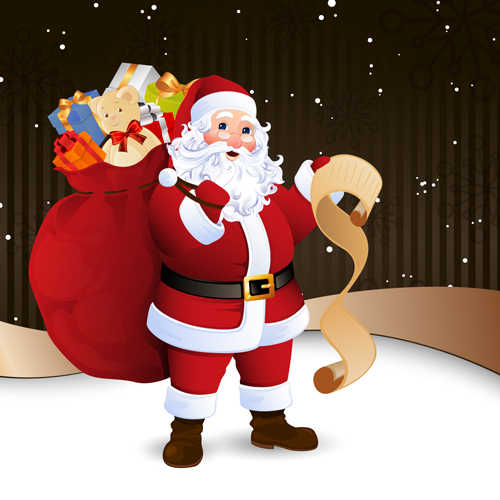 Elements of Santa Claus design vector graphics 02  