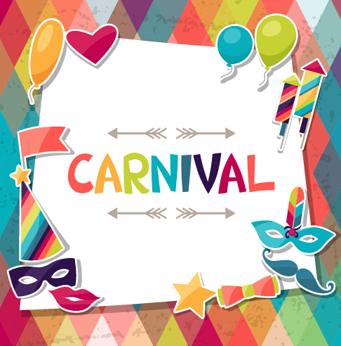 Vector carnival holiday background design 05  