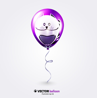 Vector set of balloon background creative design 02  