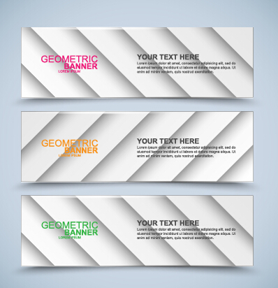 Vector web banners creative design graphics set 10  