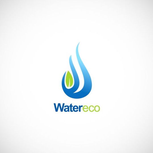 Vatten ekologi vektor logo  