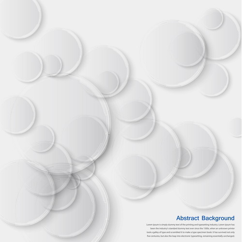 White circles with abstract background vector  