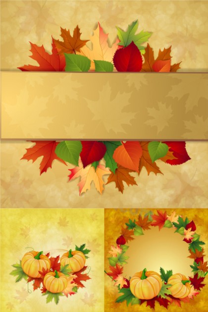 charm autumn background vectors material  