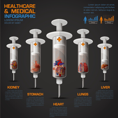 healthcare with medical infographic vector material 03  