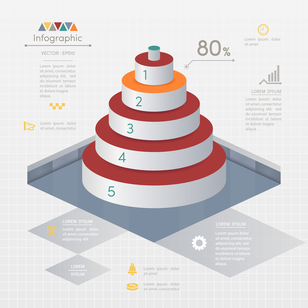 Leiter Business-Infografik-Vektor Vorlage 01  