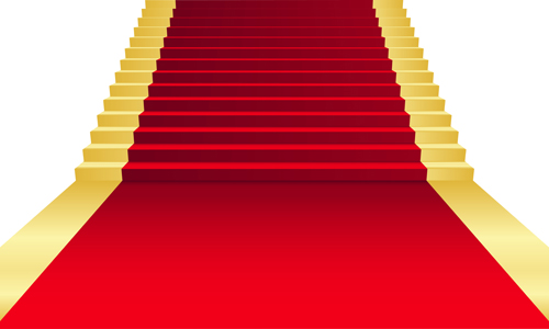 Ornate Red carpet backgrounds vector material 02  