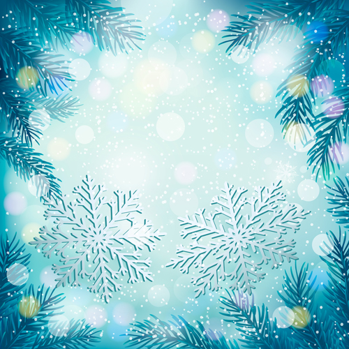 Snowy vector backgrounds art 4  