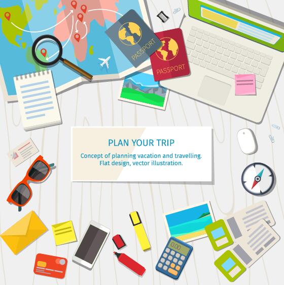 travel plan business template vector  