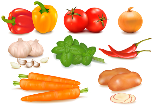 Set of Different Vegetable mix vector 02  