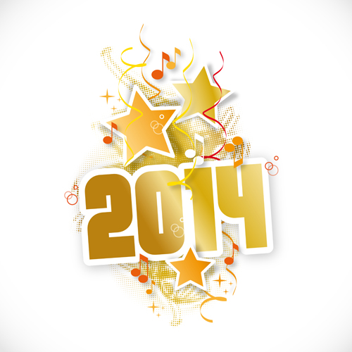 2014 New Year creative design vectors 05  