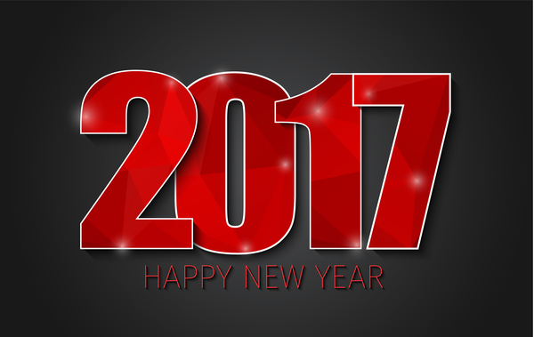 2017 new year background with text design vector 02  