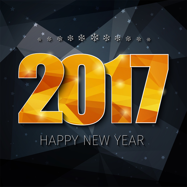 2017 nuovo anno sfondo con disegno di testo vettoriale 12  