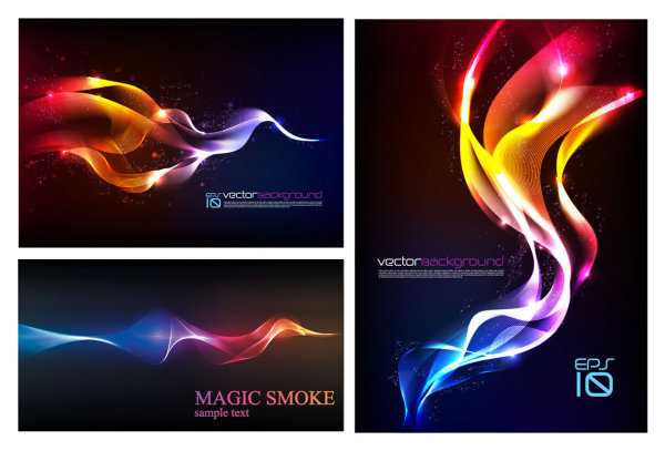Abstract colored smoke background design vector  