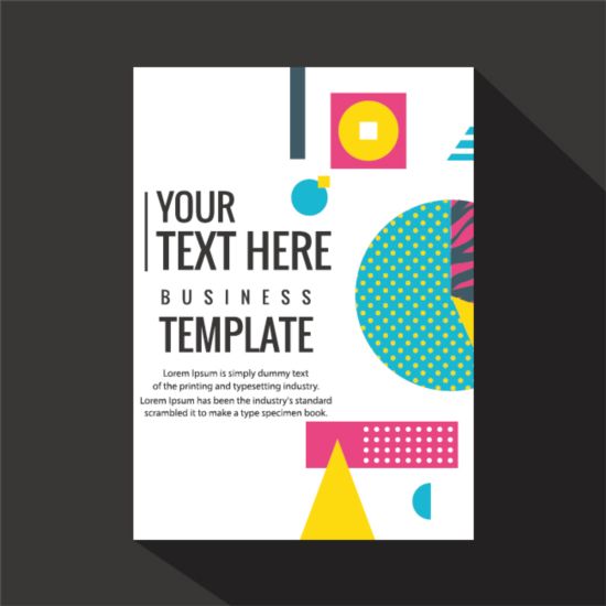 Abstract colored cover book and brochure vector 03  