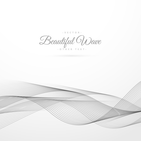 Abstract wavy lines with white background vector 13  