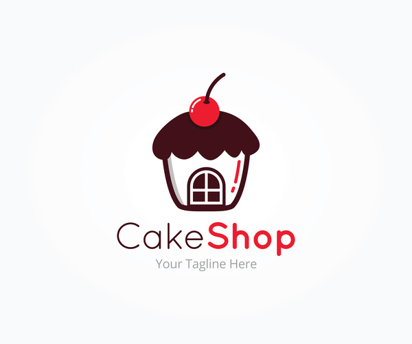 Vecteur de gâteau Shop Logo  