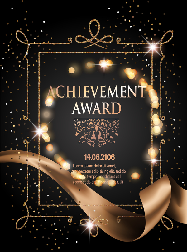 Chievement award華麗なテンプレートベクター  