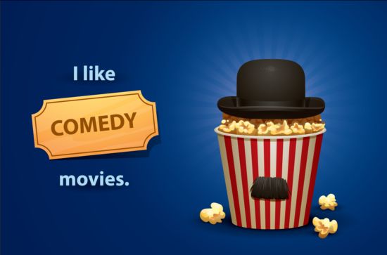 Cinema en popcorn emmers vector achtergrond 02  