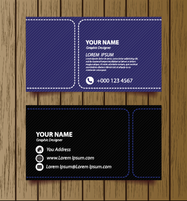 Classic modern business cards vector material 01  