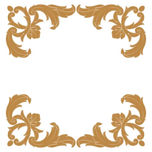 Classical baroque style frame vector design 06  