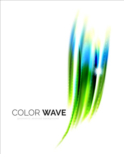 Color light wave effect backgrounds vector 07  