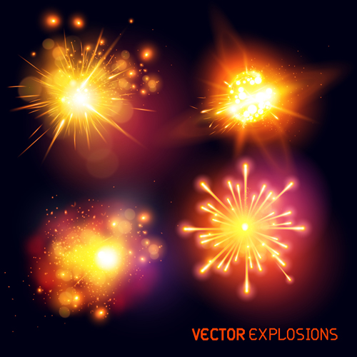 Colored light special effects vector 04  