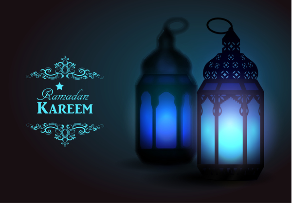 Créative vecteur de fond foncé 14 ramadan jareem  
