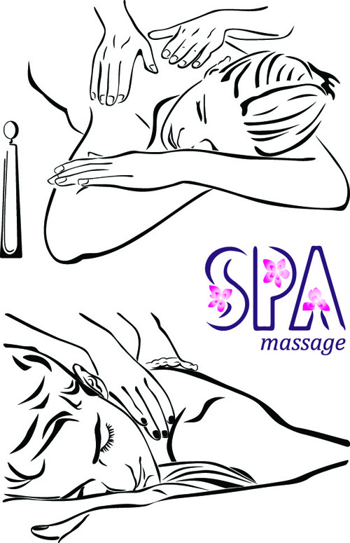 Elements of Spa Salon Design vector graphics 02  