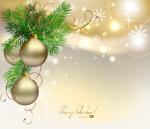 Different Christmas elements vector background graphics 03  