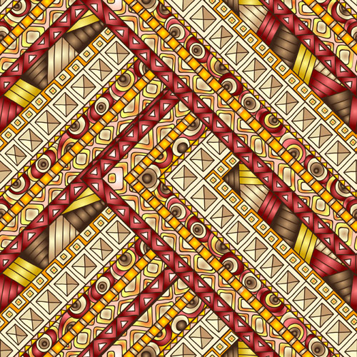 Ethnic pattern styles art background vector 02  